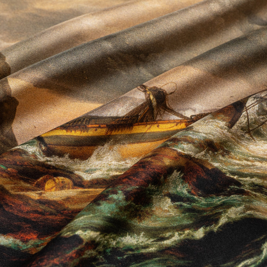 Fine Art Pocket Square - Shipwreck on the Coast of Norway
