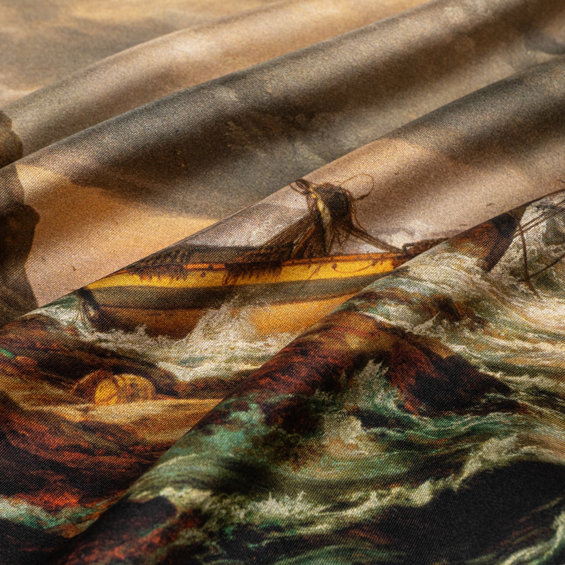 Fine Art Pocket Square - Shipwreck on the Coast of Norway