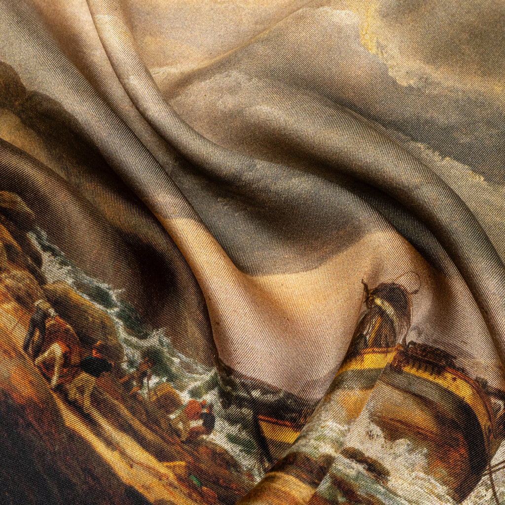 Fine Art Pocket Square - Shipwreck on the Coast of Norway