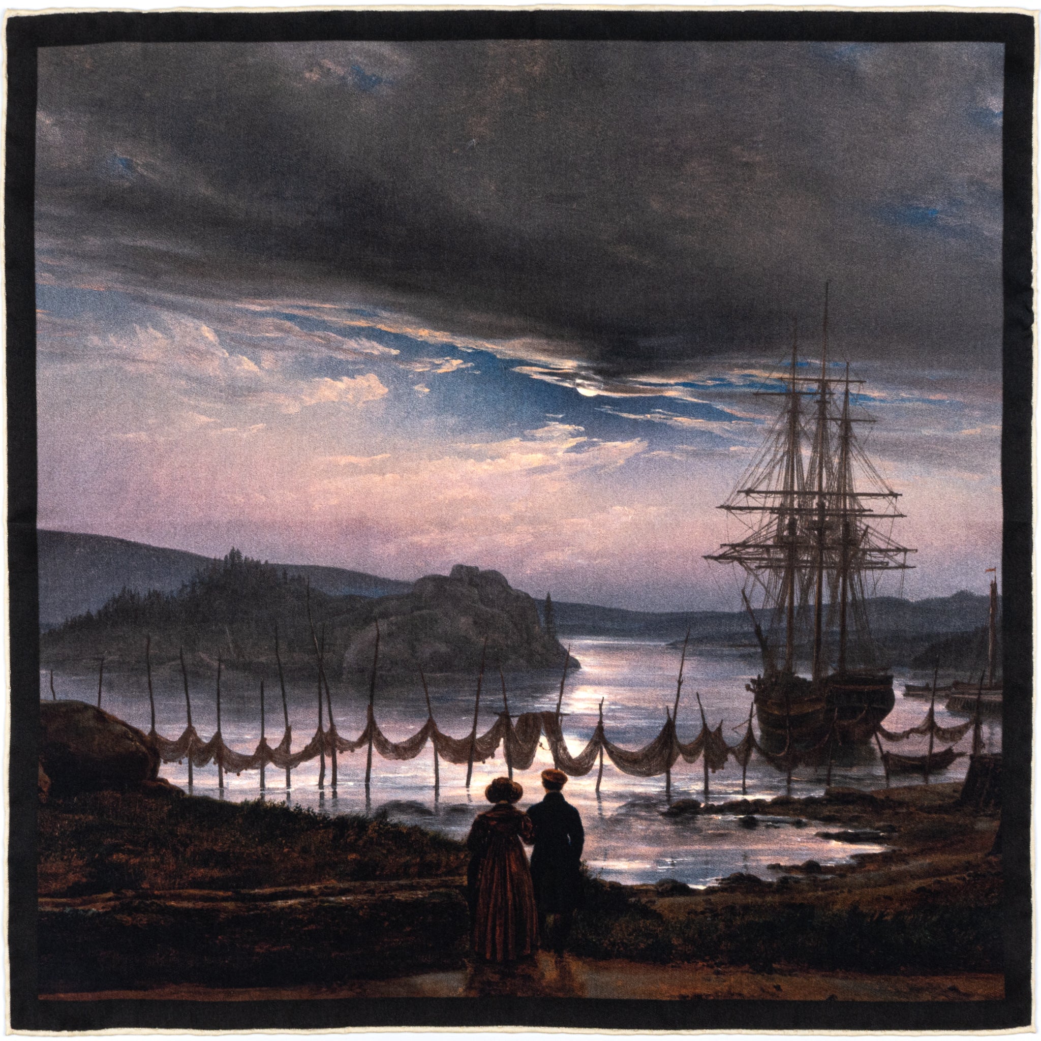 Fine Art Pocket Square - View from Vækerø near Christiania (low stock)