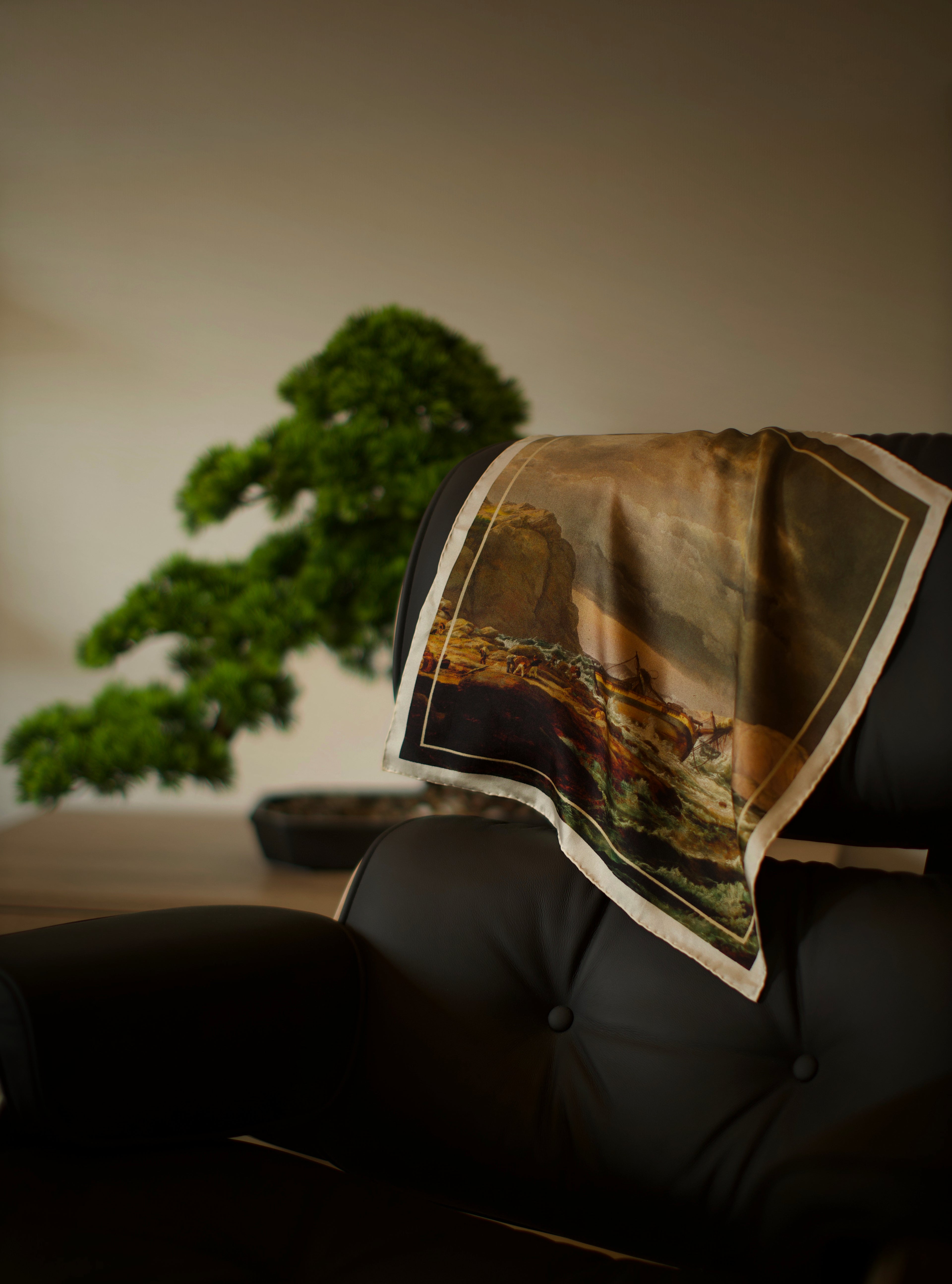 Fine Art Pocket Square - Shipwreck on the Coast of Norway