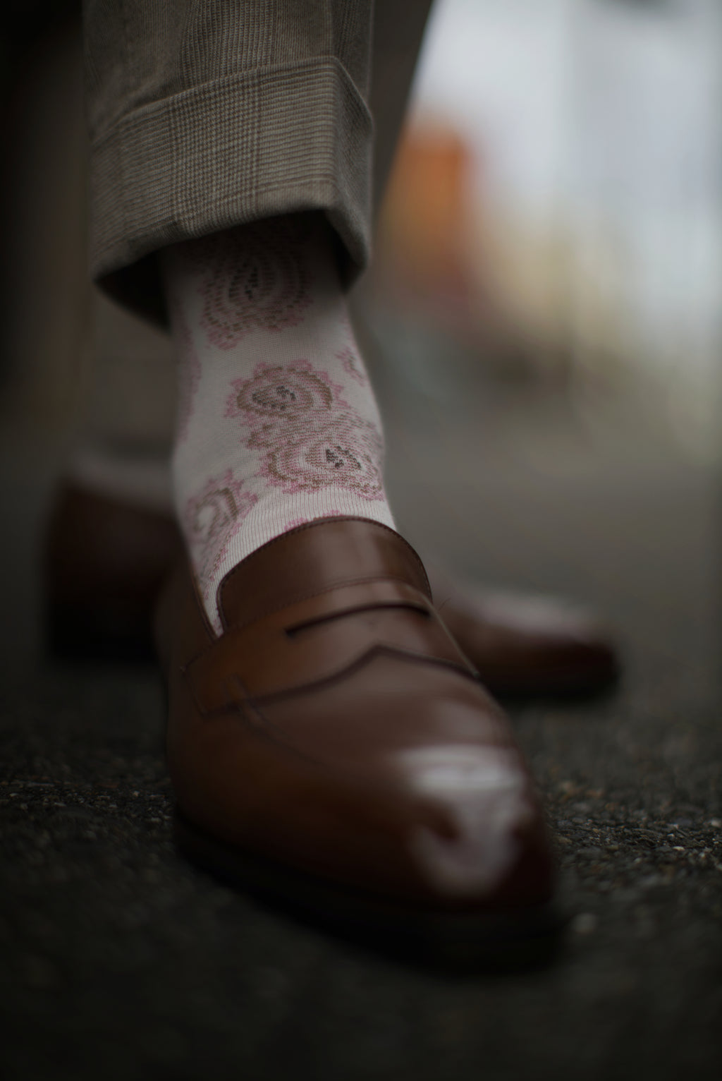 Snow Paisley Socks