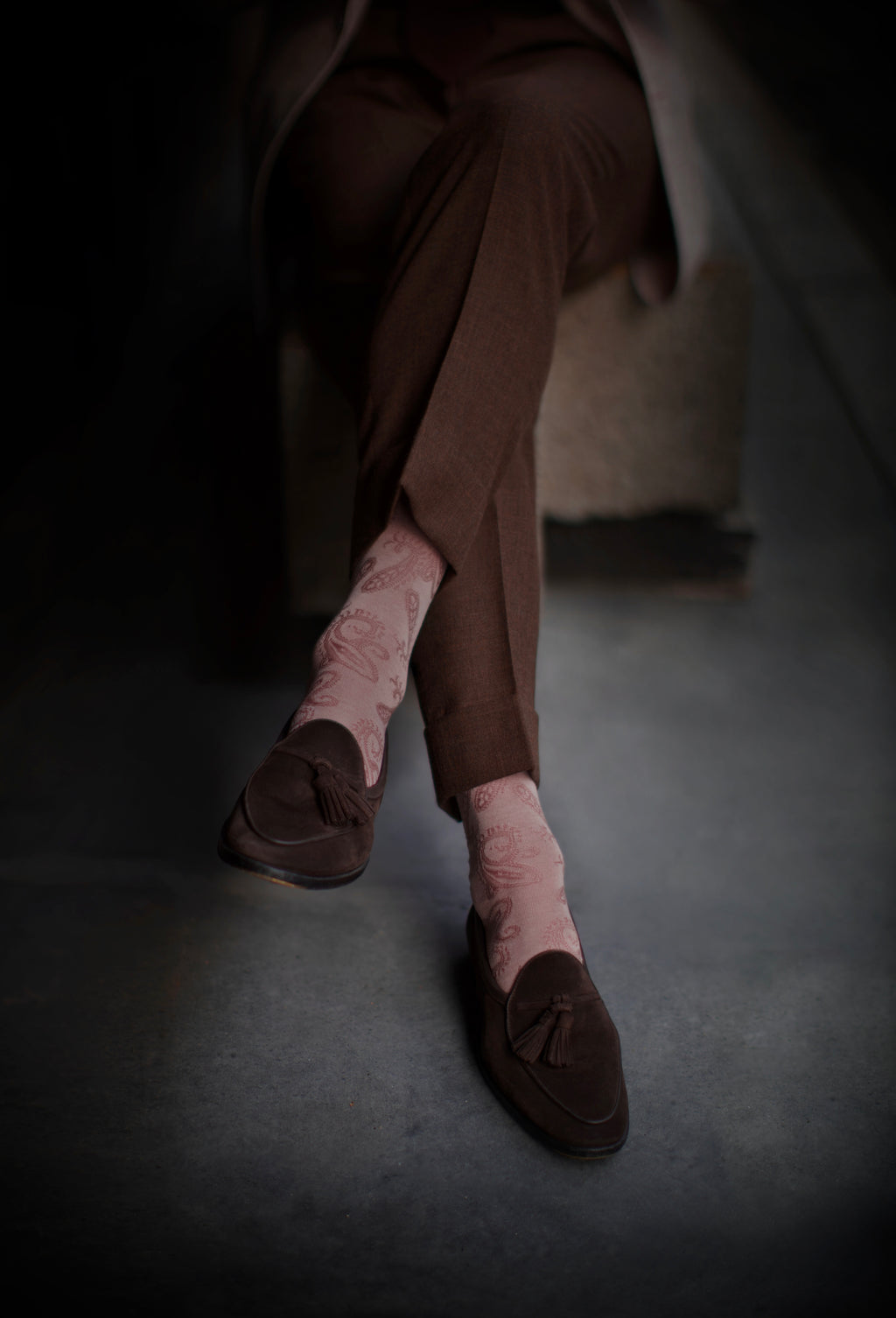 Pink Paisley Socks