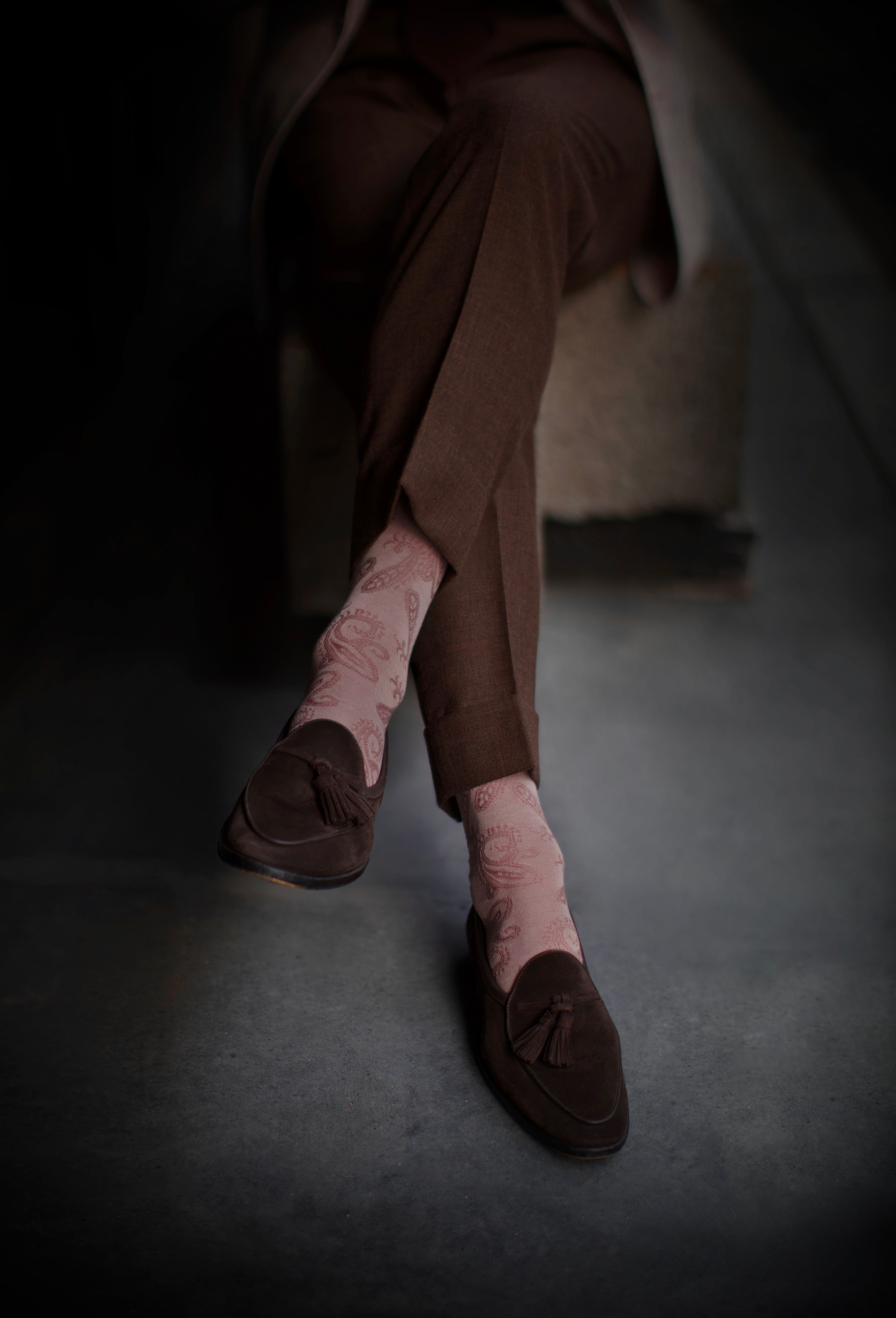 Pink Paisley Socks