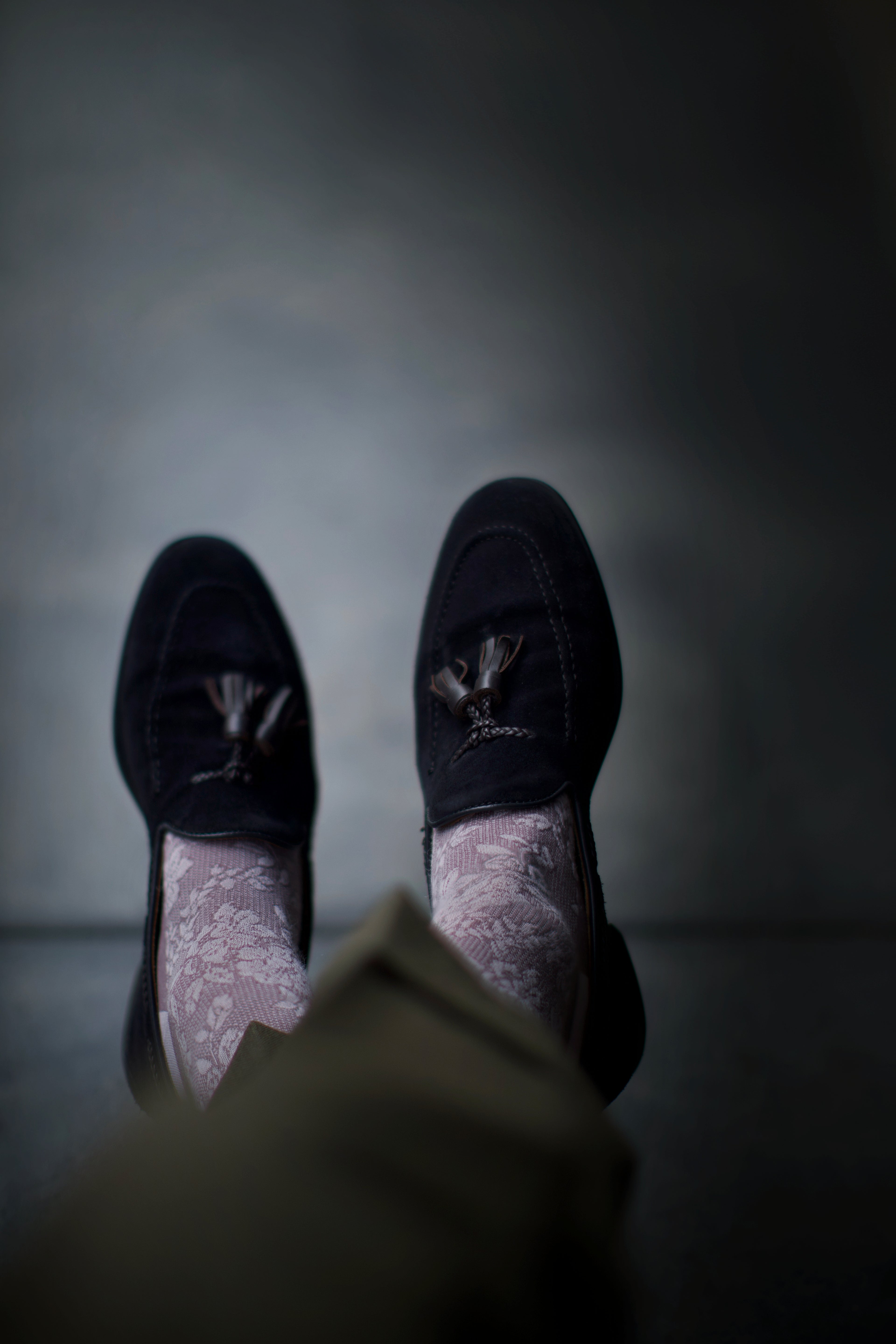 Lavender Floral Ramie Socks