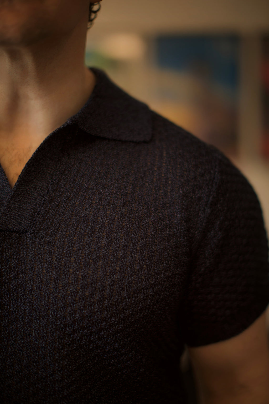 Navy Skipper Knit Polo Shirt