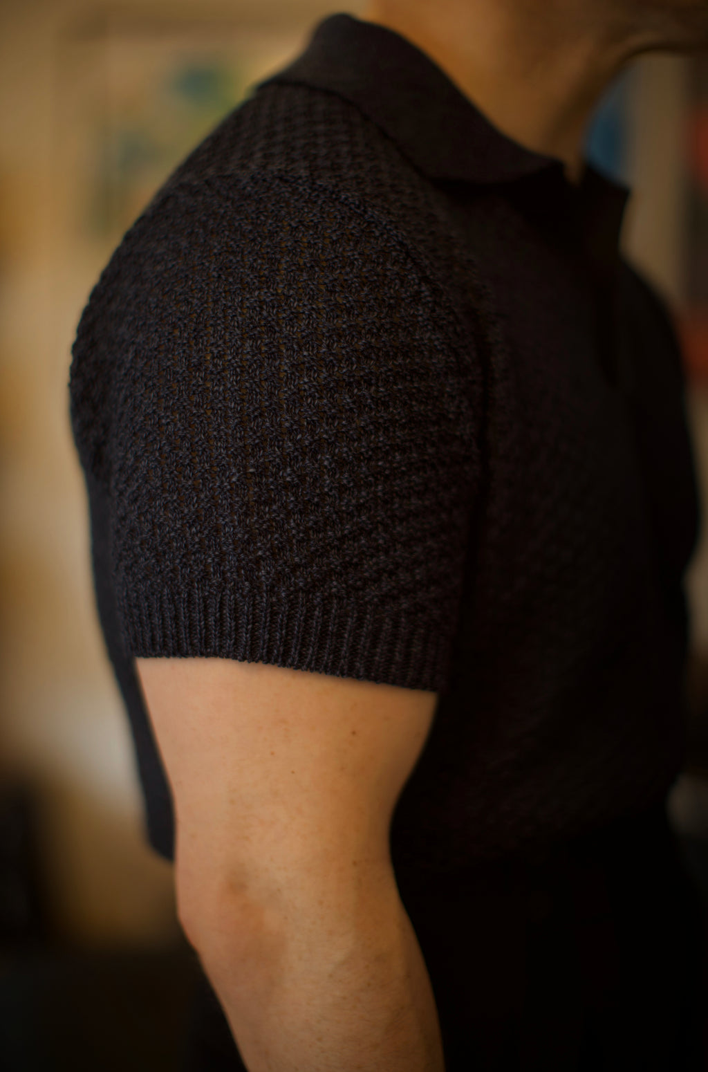 Navy Skipper Knit Polo Shirt