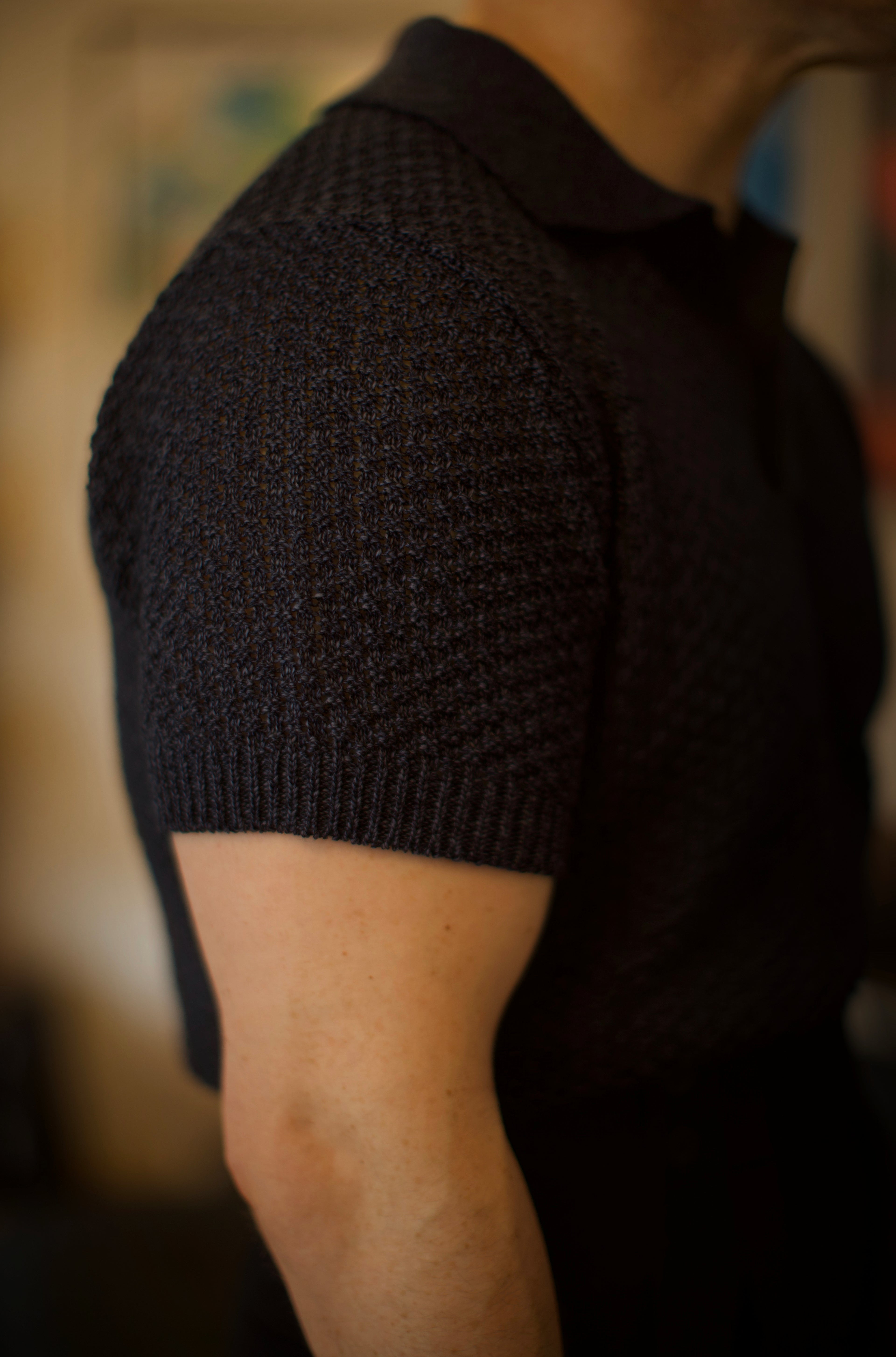 Navy Skipper Knit Polo Shirt