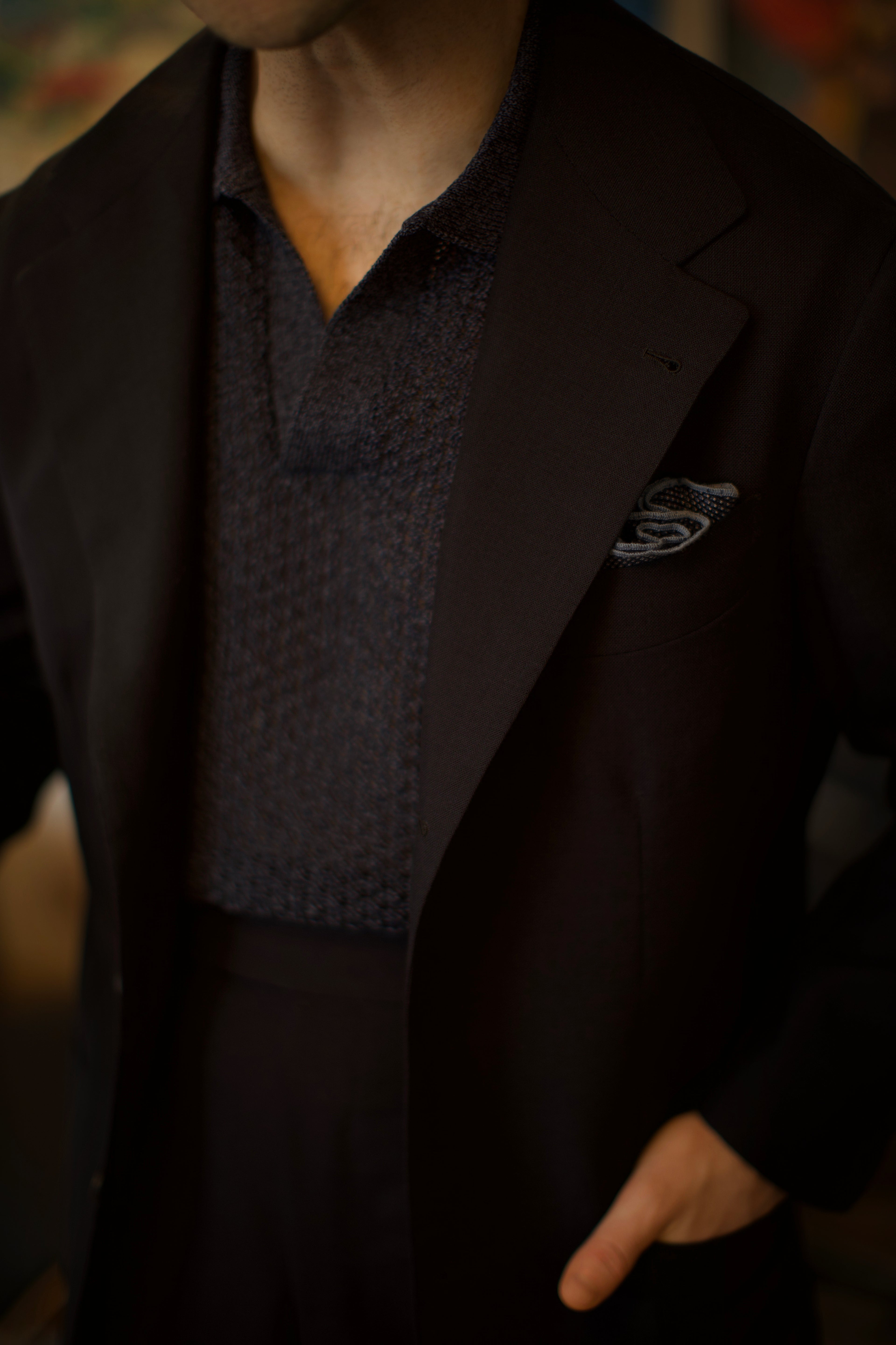 Navy Skipper Knit Polo Shirt