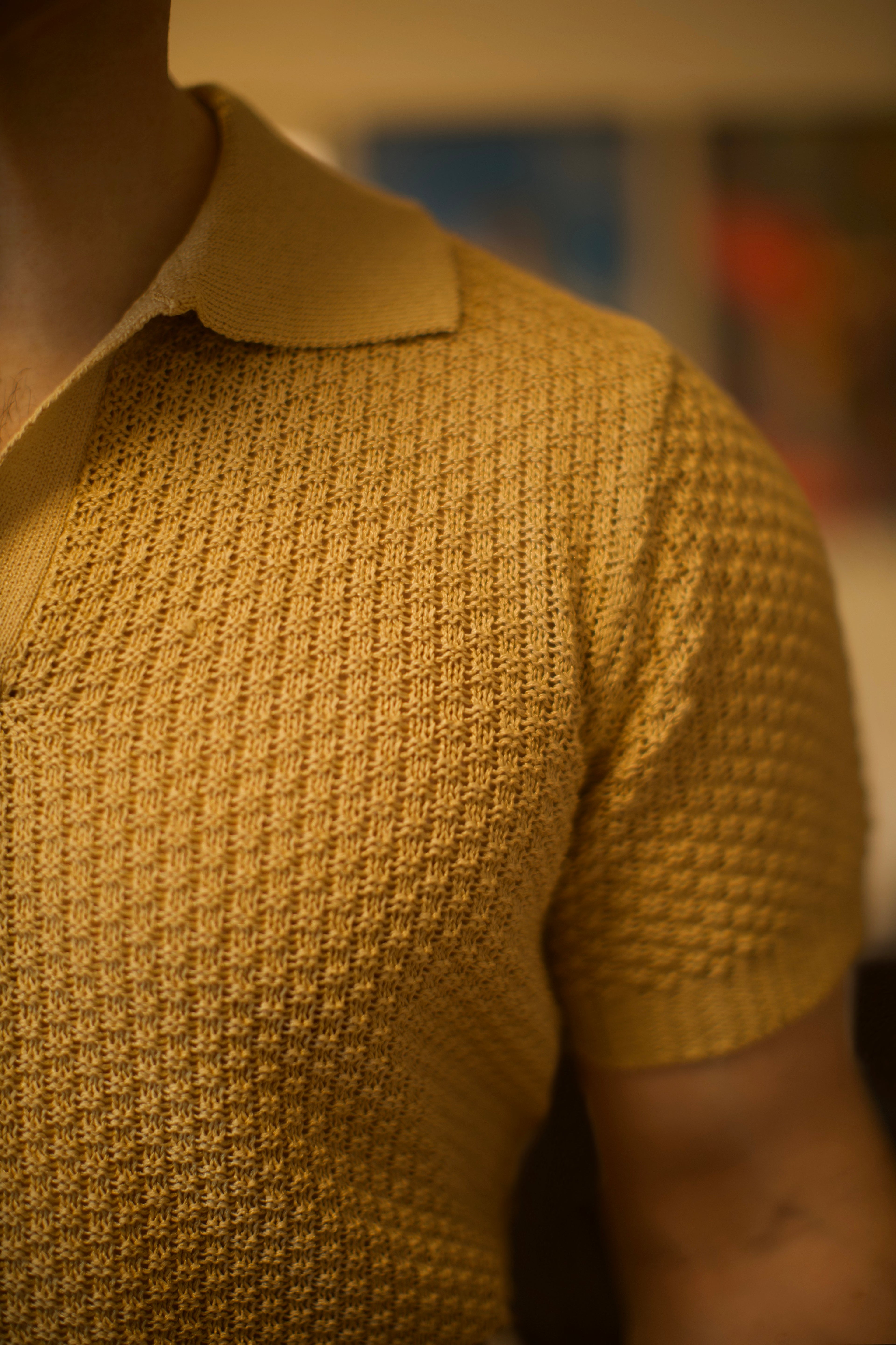 Yellow Skipper Knit Polo Shirt (low stock)
