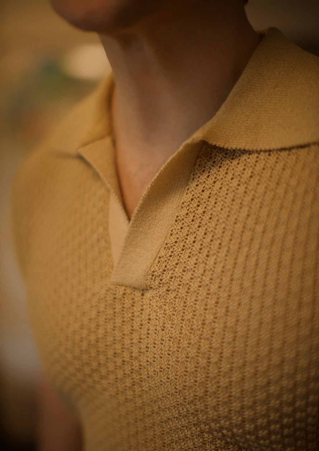 Yellow Skipper Knit Polo Shirt (low stock)